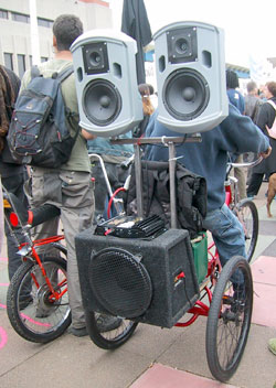 tricycle-based sound system!